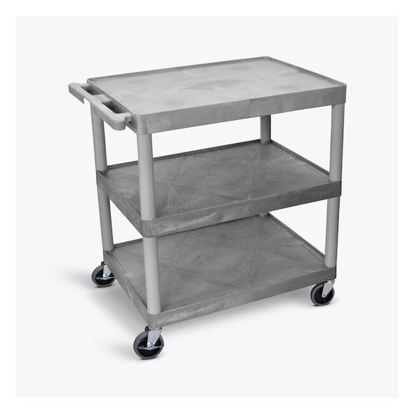 Luxor Utility Cart,3 Shelves,33" HE33-G