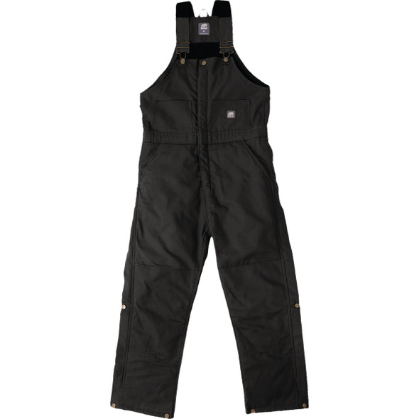 Berne Men's L Short Black Heritage Insulated Duck Bib Overall