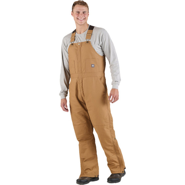 Berne Men's M Tall Brown Heritage Insulated Duck Bib Overall B415BDT400