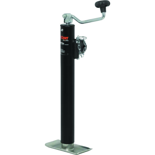 Curt 2000 Lb. Pipe-Mount Swivel Jack With Top Handle, 15 In. Travel 28322