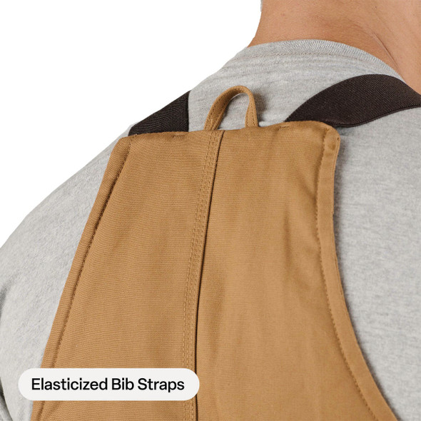 Berne Men's L Short Brown Heritage Insulated Duck Bib Overall