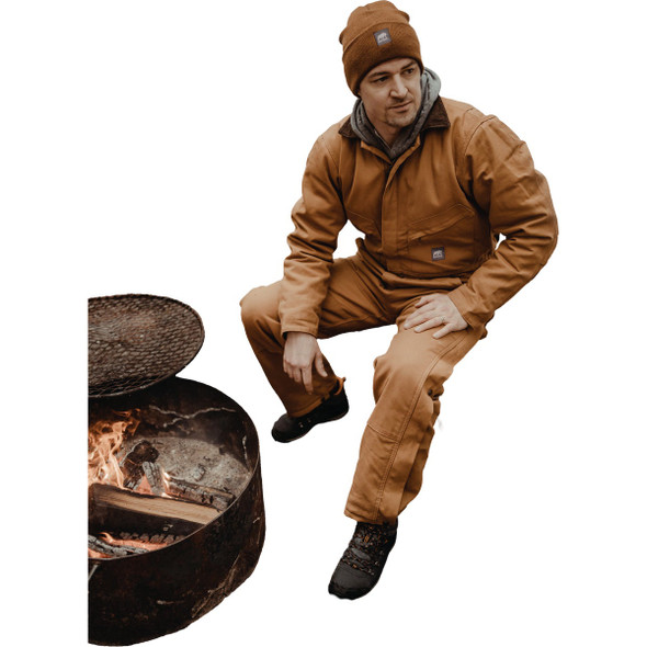 Berne Men's Medium Brown Heritage Insulated Duck Coverall, Short I417BDS400 740253