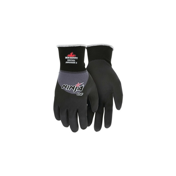 Ninja® BNF Gloves, X-Large, Black/Gray