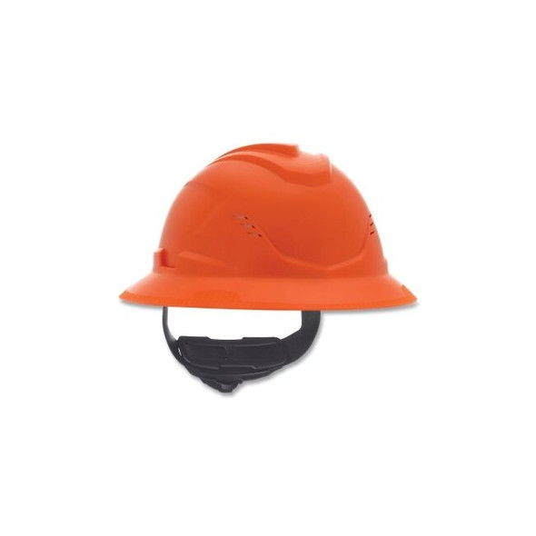 V-Gard® C1™ Hard Hat, Fas-Trac® III 4 Point Ratchet, Vented, Orange