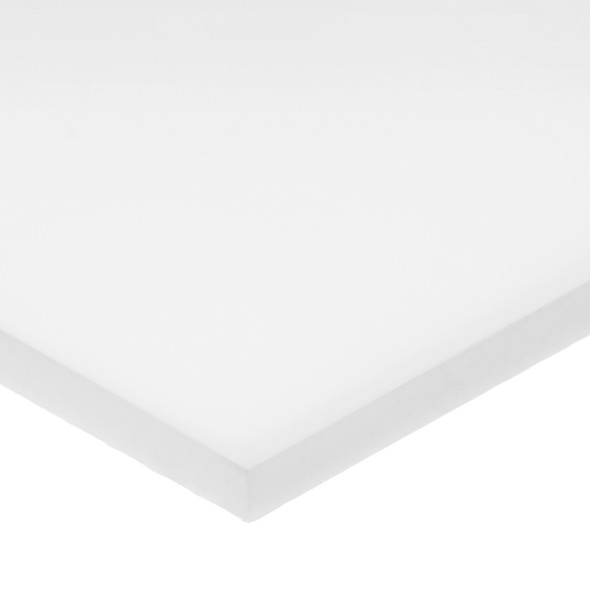White HDPE Sheet Stock 72" L x 48" W x 1/16" Thick