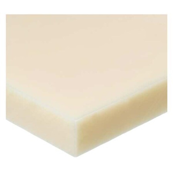 Off-White Nylon 6/6 Rectangle Stock 12" L x 1-1/2" W x 1" Thick