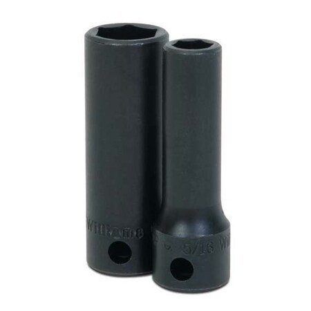 3/8" Drive Impact Socket Black Industrial, Deep 3/8" D,6Pt 17mm