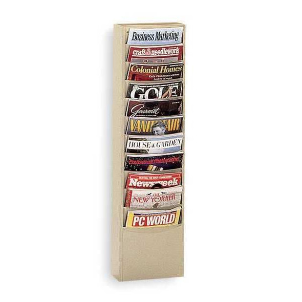Manufacturer Varies Literature Rack 11 Compartments, 13-1/8"W x 4"D Tan 405-75