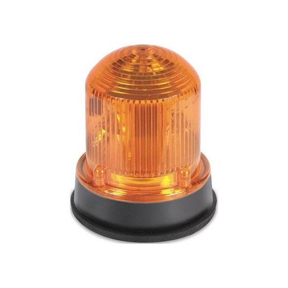 Warning Light, Amber, LED, 120V AC, 420 FPM, 3 1/4 in Dia.