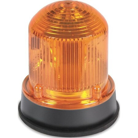 Warning Light, Amber, LED, 120V AC, 420 FPM, 3 1/4 in Dia.