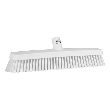 Vikan 16 1/2 in Sweep Face Broom Head, Soft/Stiff Combination, White 31755