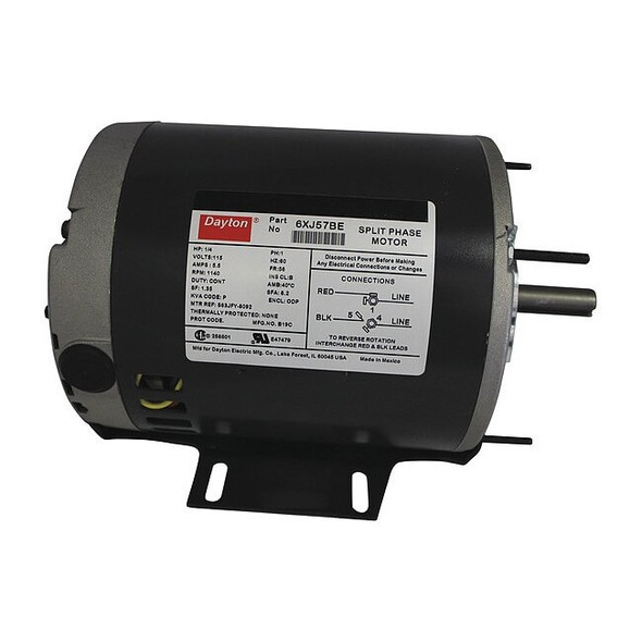 Dayton GP Mtr,Split Ph,ODP,1/4 HP,1140 rpm,56 6XJ57