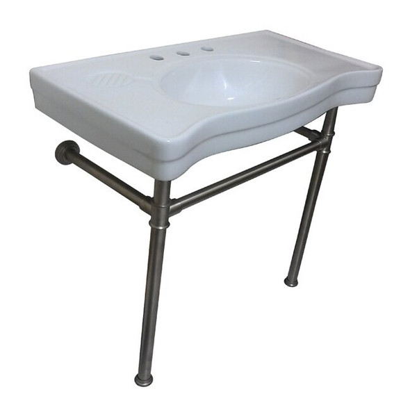 Imperial VPB1368ST Ceramic Basin With Stainless Steel Pedestal VPB1368ST