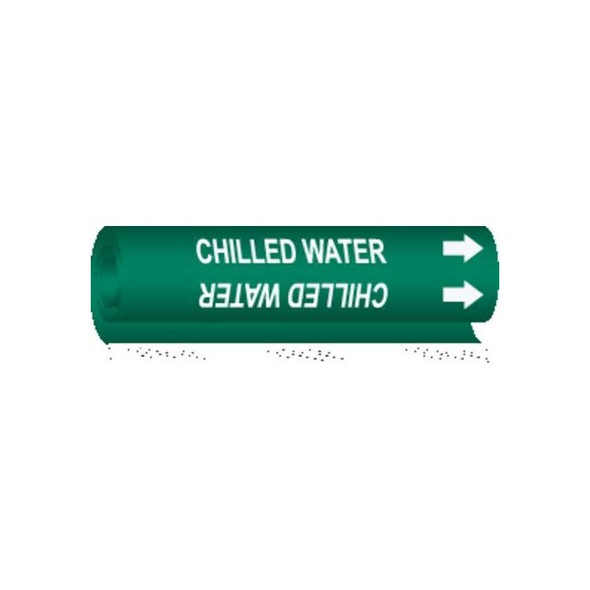 Brady Pipe Mrkr,Chilled Water,1-1/2to2-3/8 In, 5646-I 5646-I
