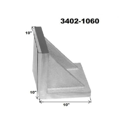 Hhip 10 X 10 X 10" Ground Angle Plate Webbed End 3402-1060
