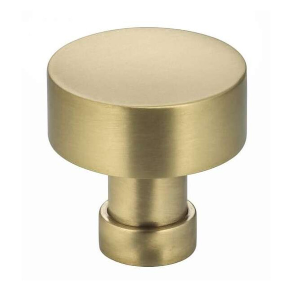 Omnia Diameter Round Cabinet Knob Satin Brass 1-1/4" 9035/32.4
