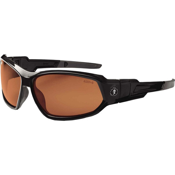 Ergodyne Loki PZ Copper Safety Glasses - Black Frame/Copper Lens