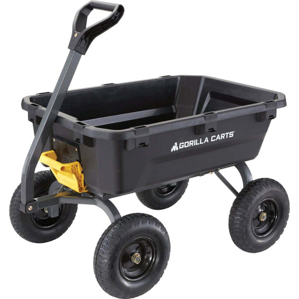 Gorilla Carts 7 Cu. Ft. 1200 Lb. Poly Yard Dump Cart GCG-7