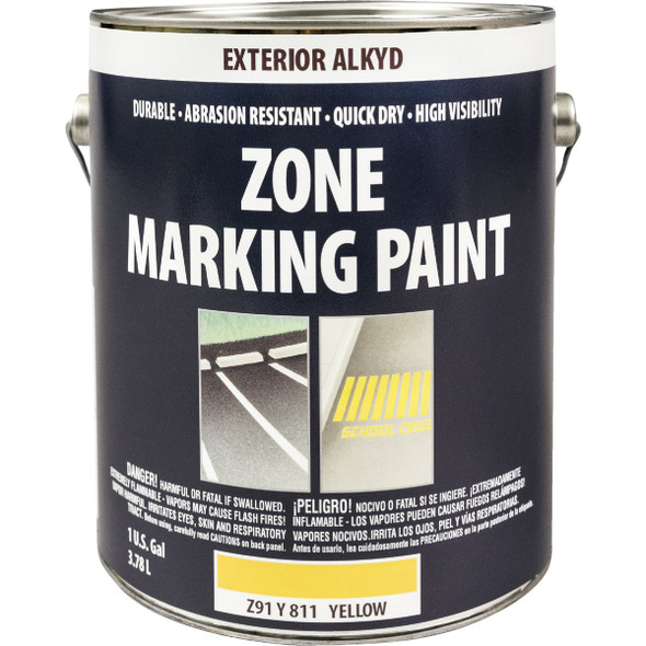 Do It Best Yellow Alkyd-Oil Base Gallon Traffic Paint Z91Y00811-16 Pack of 4