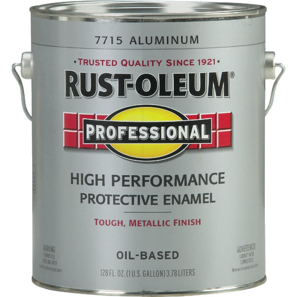 7715402 Rust-Oleum Professional Oil Based Gloss Protective Rust Control Enamel, Aluminum, 1 Gal.