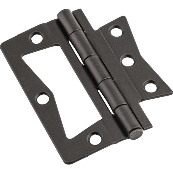 N830436 National 3 In. Oil Rubbed Bronze Surface-Mounted Door Hinge (2-Count)
