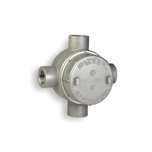 Hubbell Killark Conduit Outlet Body,Aluminum,X GECXT-3