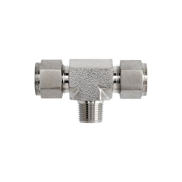 Brennan Industries Tee, SS, Comp 1/4", Comp 1/4", Comp 1/4" NS2603-04-04-04-SS