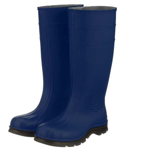 Men's Line Tuff Tall Rubber Boots, Plain Toe, 15" Height, Blue, 5