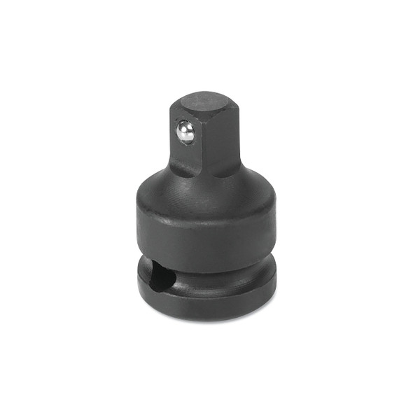 Impact Adapter, With Friction Ball, 1/2 in Female x 3/8 in Male Drive, Chrome-Molybdenum