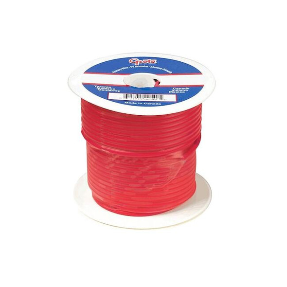 Grote Primary Wire, GPT, 10 AWG, Copper, Red, PVC Jacket, Stranded 89-5000