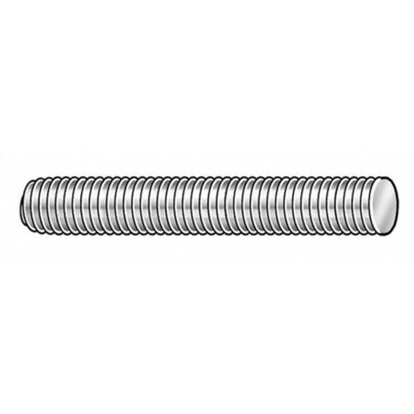 Fully Threaded Rod, 1/2"-13, 10 ft, Steel, Grade 2, Plain Finish