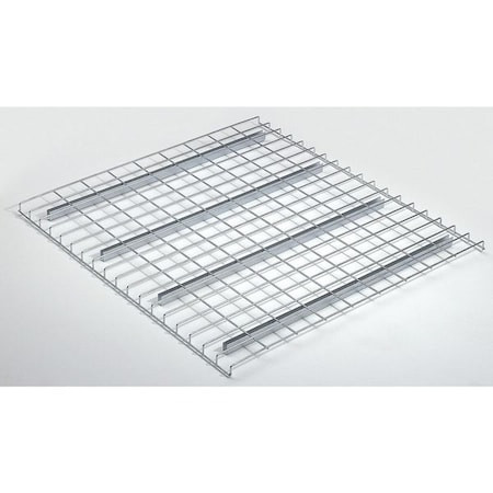 Pallet Rack Decking, Steel Wire, 58 in W, 48 in D, Silver, Zinc Finish, Gauge: 5