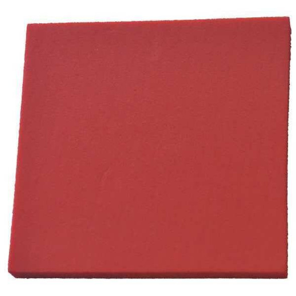Foam Sheet, Crosslink, 24 in W, 24 in L, 1/4 in Thick, Red