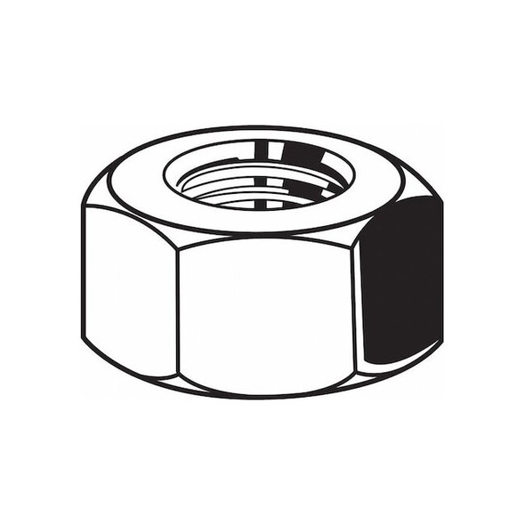 Hex Nut, 3/4"-16, Steel, Grade 8, Black Oxide, 41/64 in Ht, 20 PK