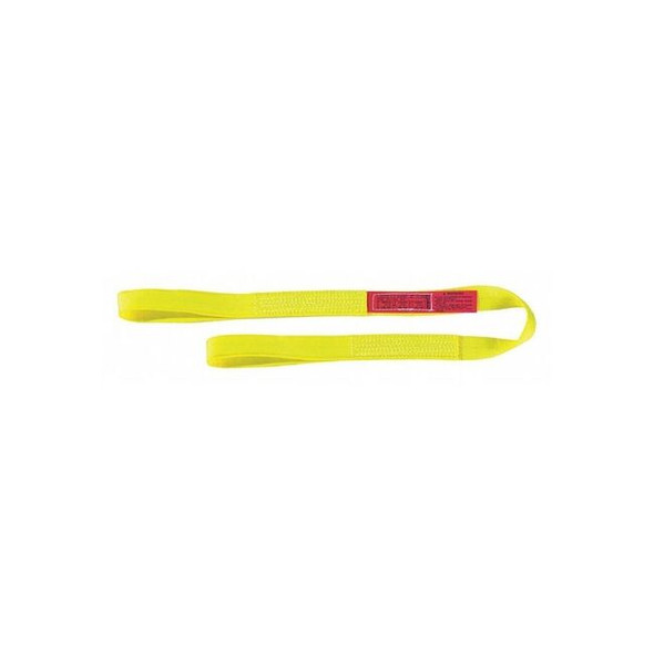 Lift-All Web Sling, Type 3, 3 ft L, 1 in W, Nylon, Yellow EE2601NFX3
