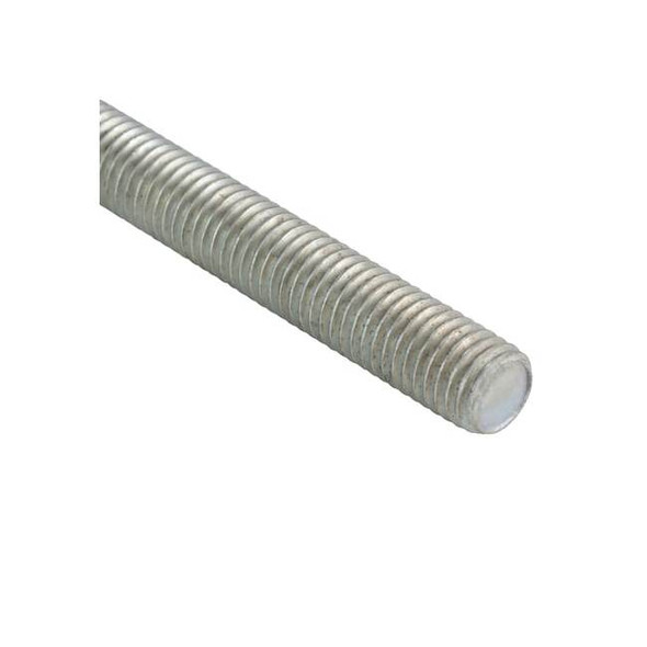 Fully Threaded Rod, 5/8"-11, 12 ft, Steel, Grade A, Zinc Plated Finish