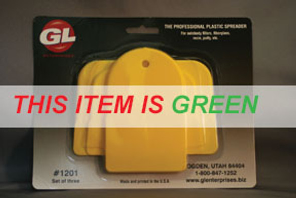 Plastic Auto Body Spreaders, 3 pack, Green 1200G