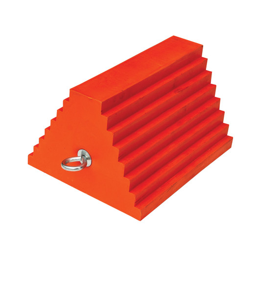 URETHANE ORANGE WHEEL CHOCK, 27"-32" TIRES 15324