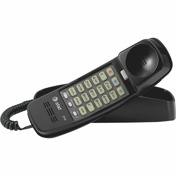 VTech Trimline 210 Standard Phone - Black - 1 x Phone Line