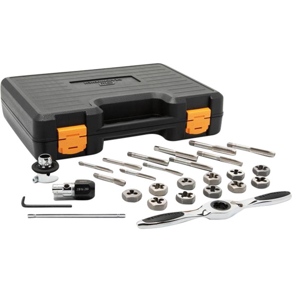 27 Piece SAE Ratcheting Tap & Die Set 82813