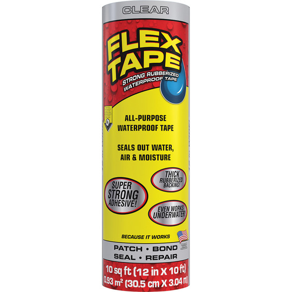 Flex Tape Clear 12"x10'         TFSCLRR1210