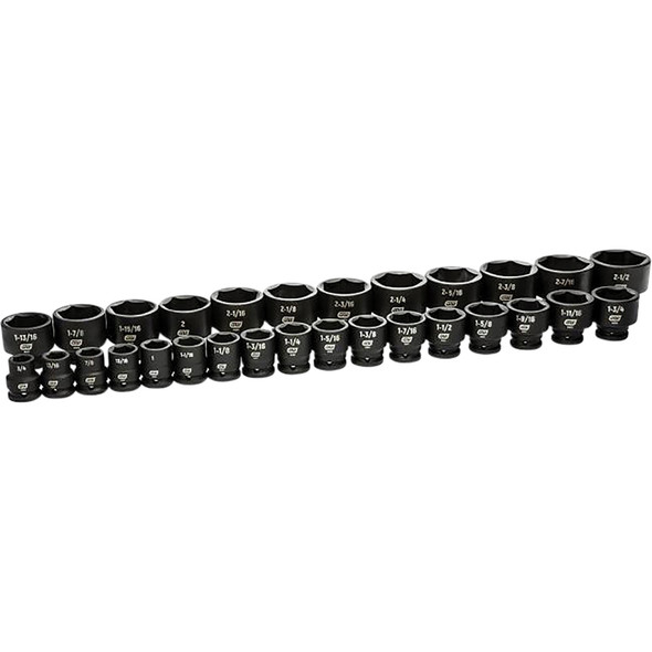 29 Piece 3/4" Drive 6 Point SAE Impact Socket Set 84035