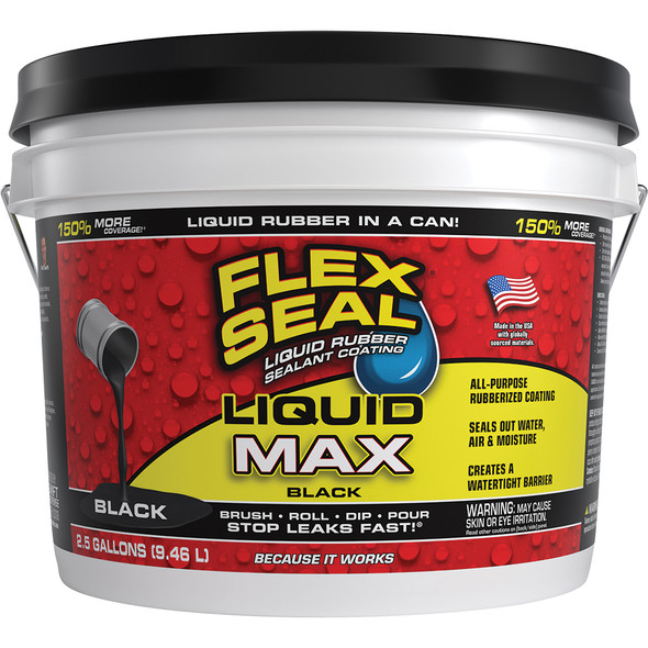 Flex Seal Liquid Max Black 2.5 Gallon LFSMAXBLK02