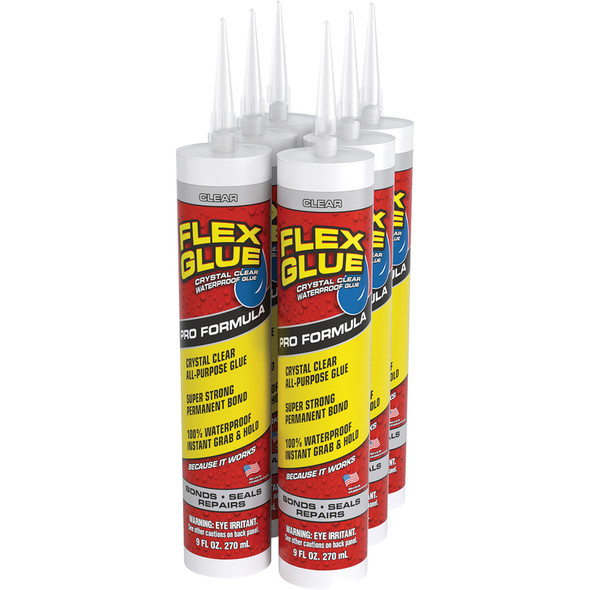 Flex Glue Clear 9 oz. Pro Cartridge GFSCLRR09