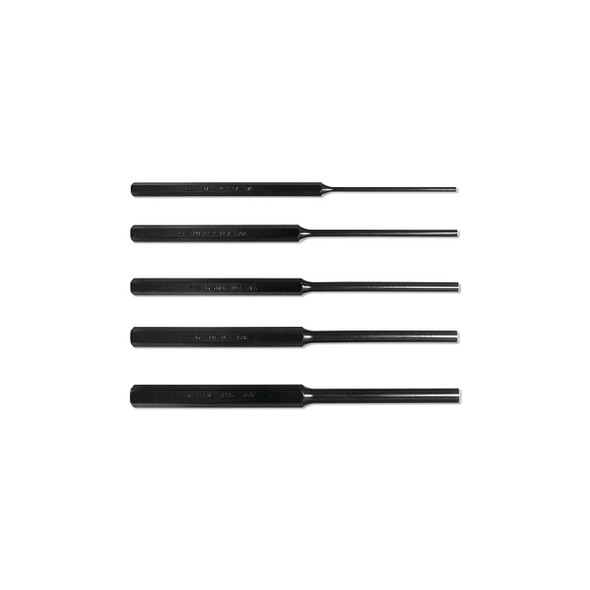 Pin Punches, Extra Long, 8 in, 1/4 in tip, Alloy Steel, Full Finish