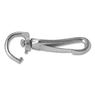 Snap Hook, Malleable Iron and Steel, Swiveling Open Eye Spring, 7/32 in Hook Opening, 2-1/2 in L, 70 lb