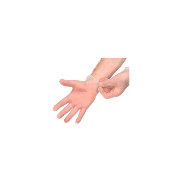 Safety Zone GVDR Industrial Grade Vinyl Gloves 3.2 Mil Powdered XL Clear 100/Box