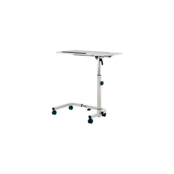Global Industrial Tilting Adjustable Height Mobile Laptop Desk 36""W White