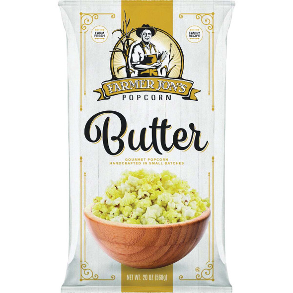 Farmer Jon's 20 Oz. Butter Popcorn 74400 Pack of 4