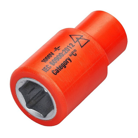 Itl 1/4 in Drive Insulated Socket 12 mm, 15/32 in 07216